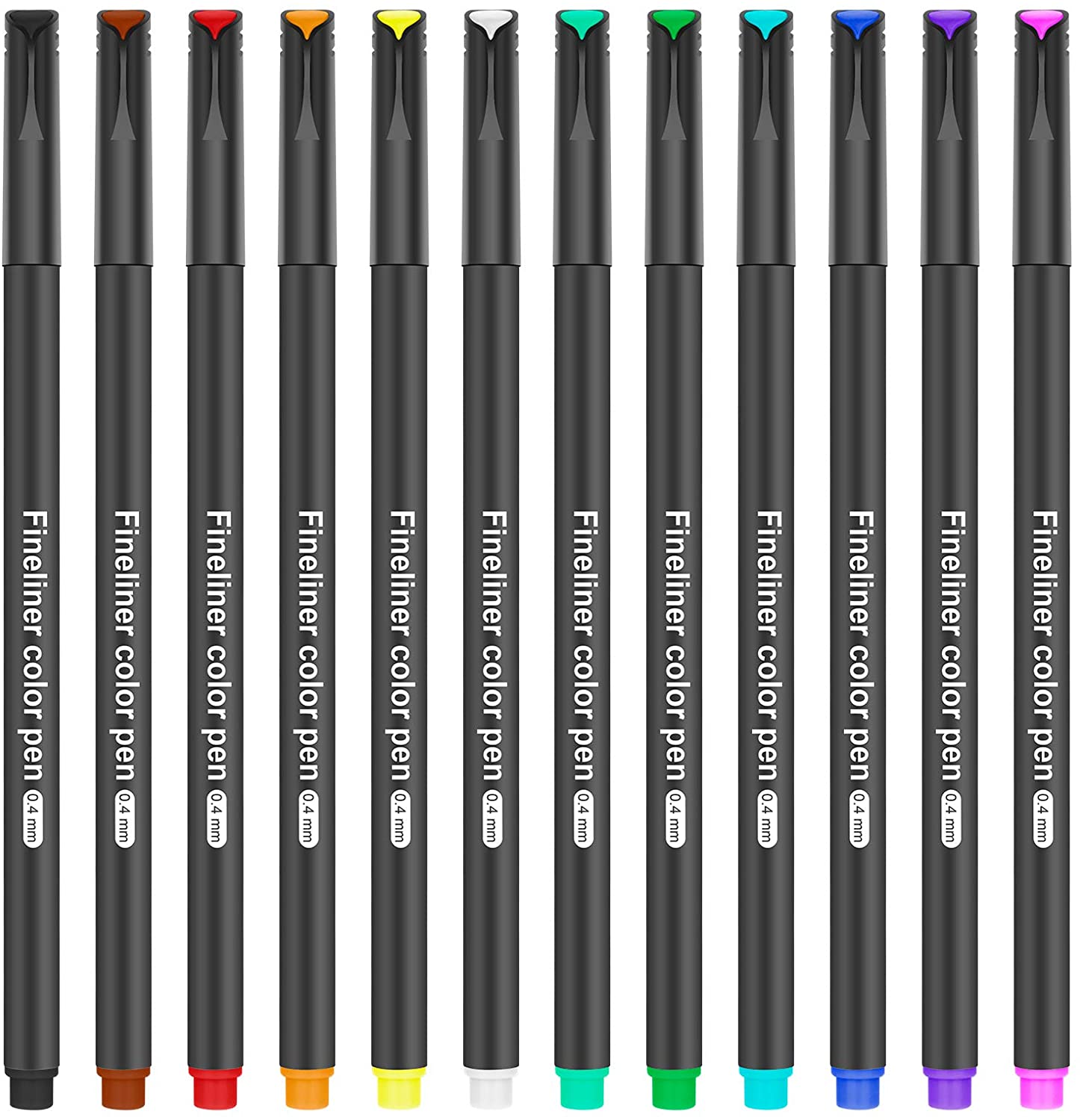 12 PCS Fineliner 컬러 Fineliner 펜 파인 팁 펜 파인 포인트 펜 플래너 펜 쓰기 노트 저널링 색칠 공부